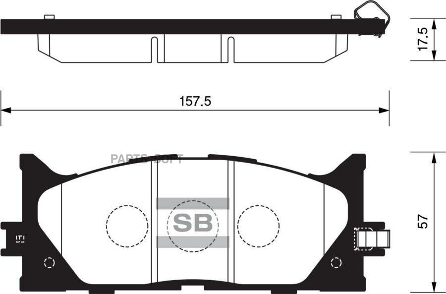SANGSIN BRAKE SP2080 Колодки тормозные дисковые передние Серия: HI-Q TOYOTA CAMRY седан (V5), TOYOTA CAMRY седан (V4), TOY