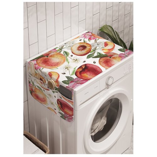 фото Органайзер для хранения "персиковый натюрморт" на стиральную машину, 45x120 см ambesonne