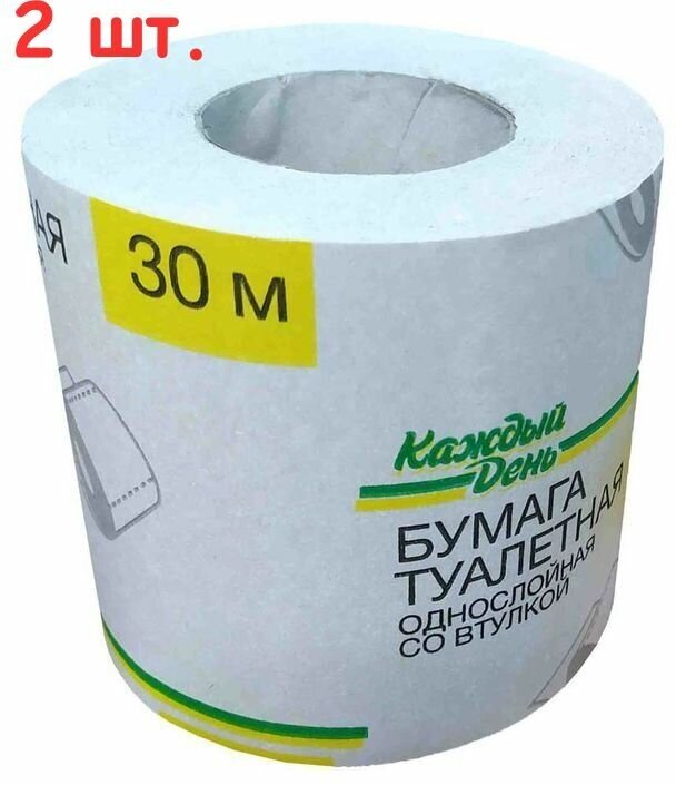 Туалетная бумага 1 слой, 1 рулон (2 шт.)