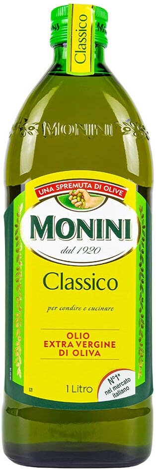 Масло оливковое Monini Classico Extra Virgin нерафинированное высшего сорта первого холодного отжима Экстра Вирджин, 1л