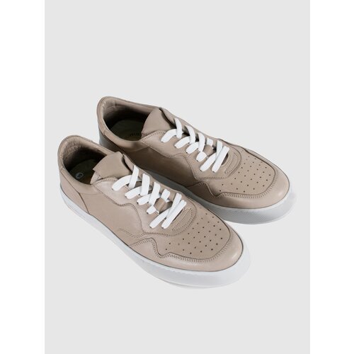 Кроссовки Massimo Santini, демисезонные, беговые, натуральная кожа, низкие, размер 39, бежевый