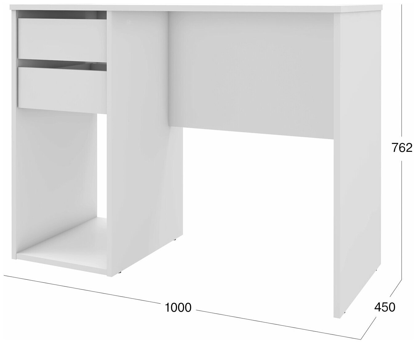 фото Стол Алекс с ящиками и подставкой для системного блока