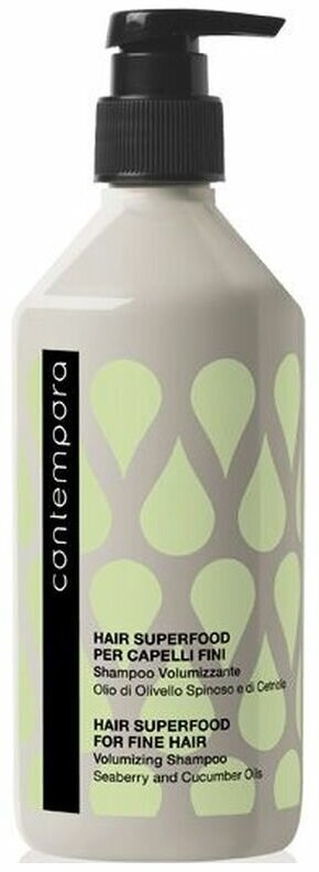 Barex Cоntempora: Шампунь для придания объема с маслом облепихи и огуречным маслом (Con Hair Superfood), 500 мл