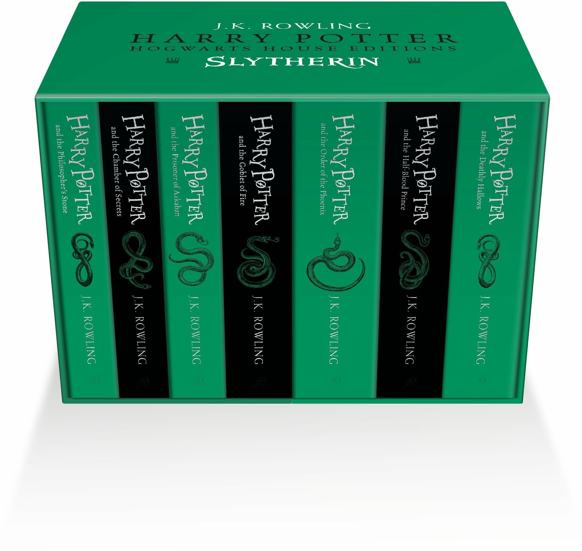 Harry Potter Slytherin House Editions Paperback Box Set комплект из 7 книг - фото №1