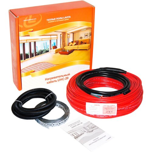 Теплый пол Теплый пол под стяжку плитку кабельный теплый пол в стяжку Lavita 80 м 1600 Вт 11938₽