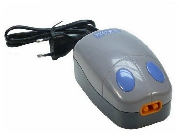 Компрессор Mouse-106 для аквариума двухканальный с регулятором 4,0 Вт 2,5 л/мин (1 шт)
