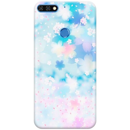 фото Re:pa накладка transparent для huawei y6 prime (2018) / honor 7c / honor 7a pro с принтом "цветение сакуры"
