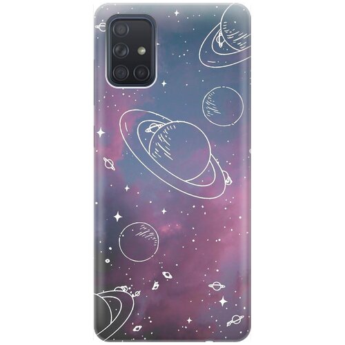 фото Re:pa накладка transparent для samsung galaxy a71 с принтом "космос на закатном небе"