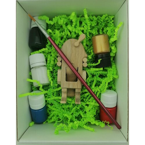 фото Щелкунчик 9 см. творческий набор для росписи/деревянная авторская игрушка/сувенир нет бренда