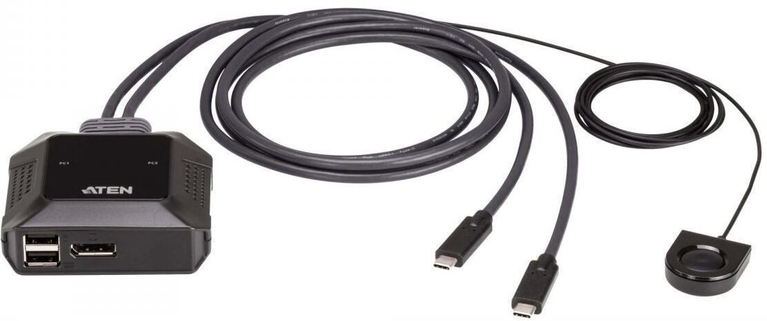 ATEN 2-Port USB-C 4K DisplayPort Cable KVM Switch