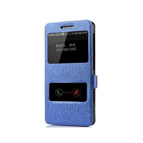 фото Чехол-книжка mypads для samsung galaxy s21+ plus (sm-g996) с окном вызова предпросмотра и свайпом позволяет отвечать на звонки и сообщения не открывая крышку синий