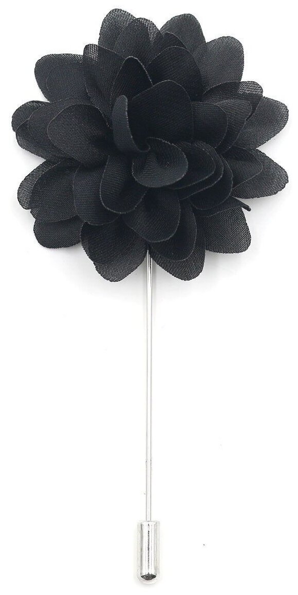 Бутоньерка GENTLETEAM, цветок, черный