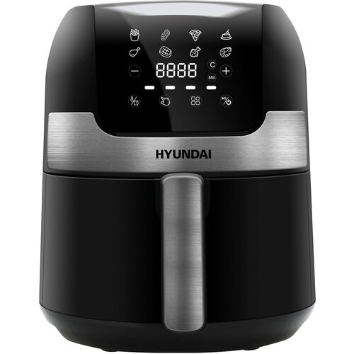 Грили аэрогрили вафельницы орешницы и прочее HYUNDAI Аэрогриль Hyundai HYF-3555 1500Вт черныйсеребристый 809400₽