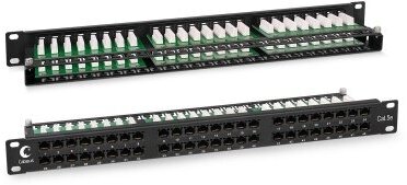 Патч-панель 19", 1U, 48 портов RJ-45 Cabeus PLHD-48-CAT.5E-DUAL IDC-1U