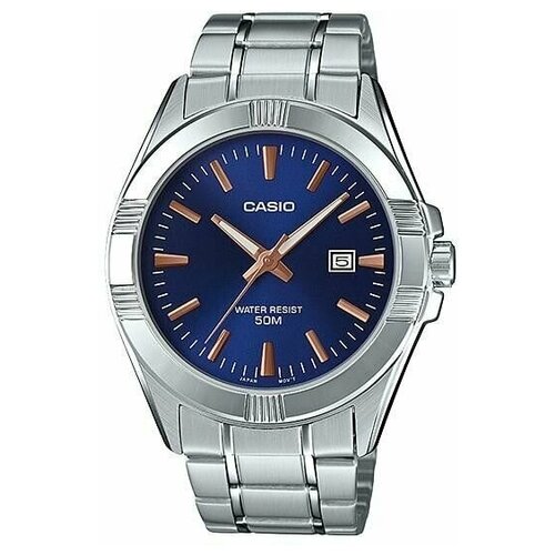 Наручные часы CASIO MTP-1308D-2A, синий, серебряный casio mtp 1374d 2a
