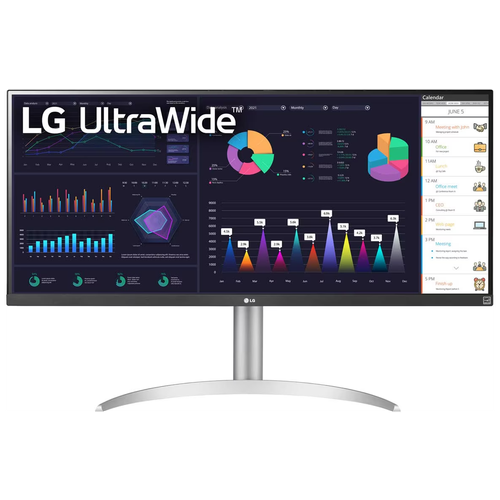 34 Монитор LG 34WQ650, 2560x1080, 100 Гц, IPS, Ростест (EAC), серебристый 34 монитор lg 34um69g 2560x1080 75 гц ips черный