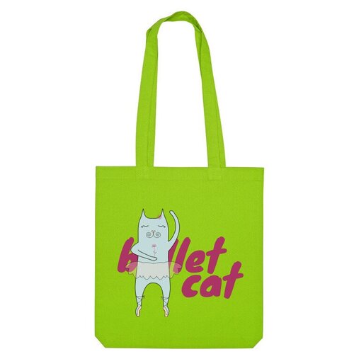 Сумка шоппер Us Basic, зеленый сумка кошка баллерина фиолетовый