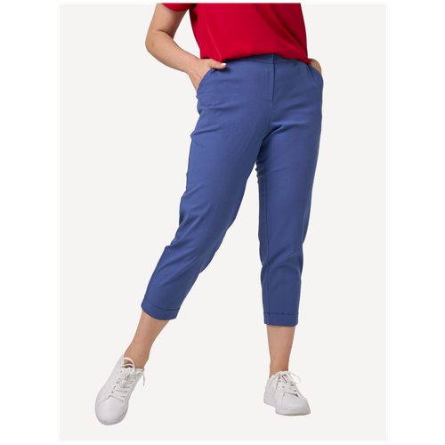 Капри DiSORELLE, размер 48, синий зауженные брюки с подворотами zarina 0224210710 бежевый 46