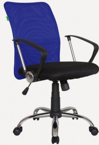Изображение товара Кресло офисное Riva Chair RCH 8075 Чёрная ткань/Синяя сетка