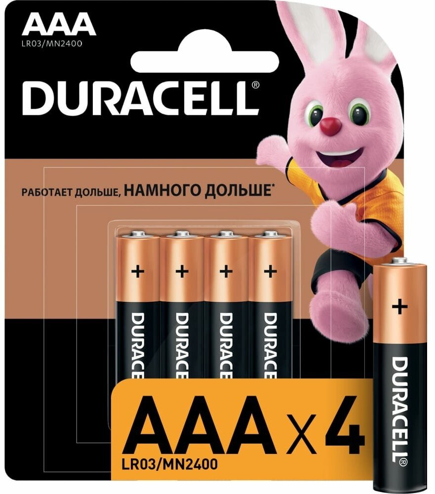 Батарейка Duracell LR03-4BL BASIC