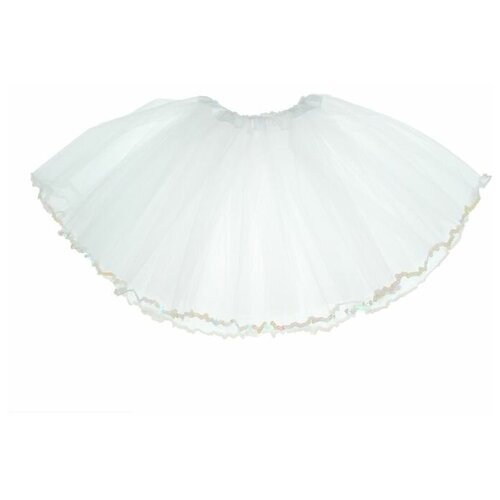 фото Карнавальная юбка, трёхслойная, 4-6 лет, цвет белый сима-ленд