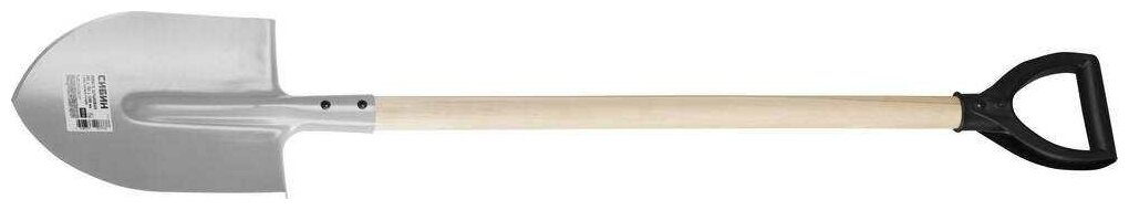 Штыковая лопата СИБИН ЛКО 285х205х1200мм, деревянный черенок с рукояткой 39510 - фотография № 2
