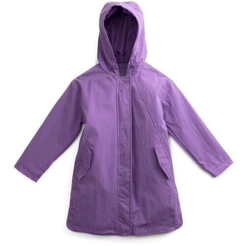 непромокаемый плащ с высоким воротом и карманами udus Плащ playToday, размер 116, фиолетовый