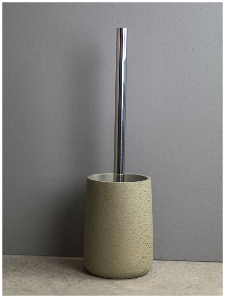 Ёршик для унитаза Legno цвет серо-коричневый Bath Plus - фото №4