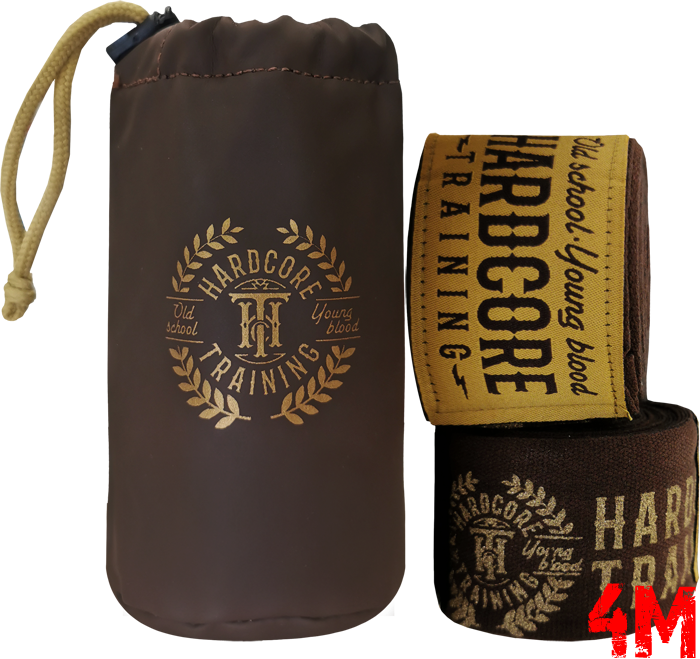 Боксерские бинты Hardcore Training Premium Brown