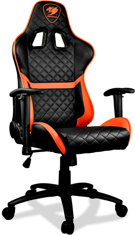 Компьютерное кресло COUGAR Armor ONE игровое, обивка: искусственная кожа, цвет: черно-оранжевый