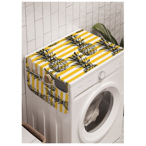 фото Органайзер для хранения "ананасовый рай" на стиральную машину, 45x120 см ambesonne