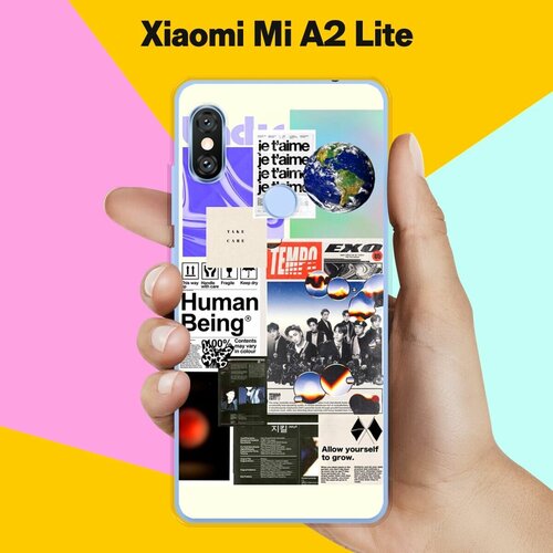 Силиконовый чехол на Xiaomi Mi A2 Lite Pack 3 / для Сяоми Ми А2 Лайт пластиковый чехол динозавры в свитерах на xiaomi mi a2 lite сяоми ми а2 лайт