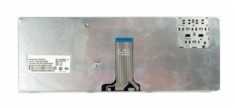 Клавиатура для ноутбука Lenovo IdeaPad Y480 Y480A Y480M Y480N Y480P черная с чёрной рамкой model T2Y8-RU
