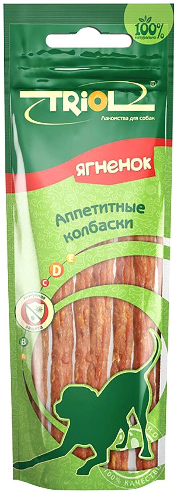 TRIOL™ Аппетитные Колбаски из ягненка для собак, 40г