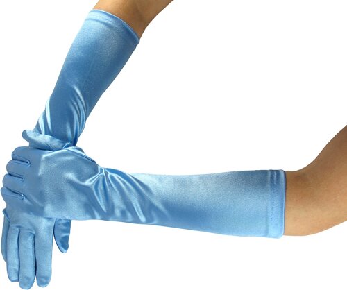Перчатки , размер 36см, голубой