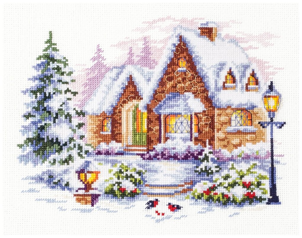 Чудесная Игла Набор для вышивания Зимний домик 20 x 17 см (110-041)