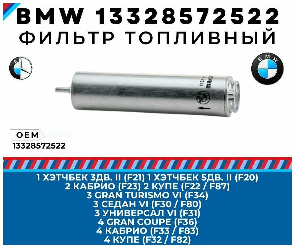 Фильтр топливный BMW 1-СЕРИЯ F20/F21 (2011>) Арт 13328572522