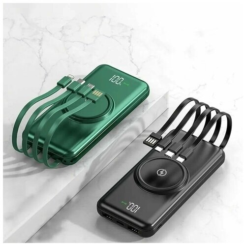 Power Bank 20000 mah Повербанк для телефона Внешний аккумулятор с беспроводной зарядкой 249900₽