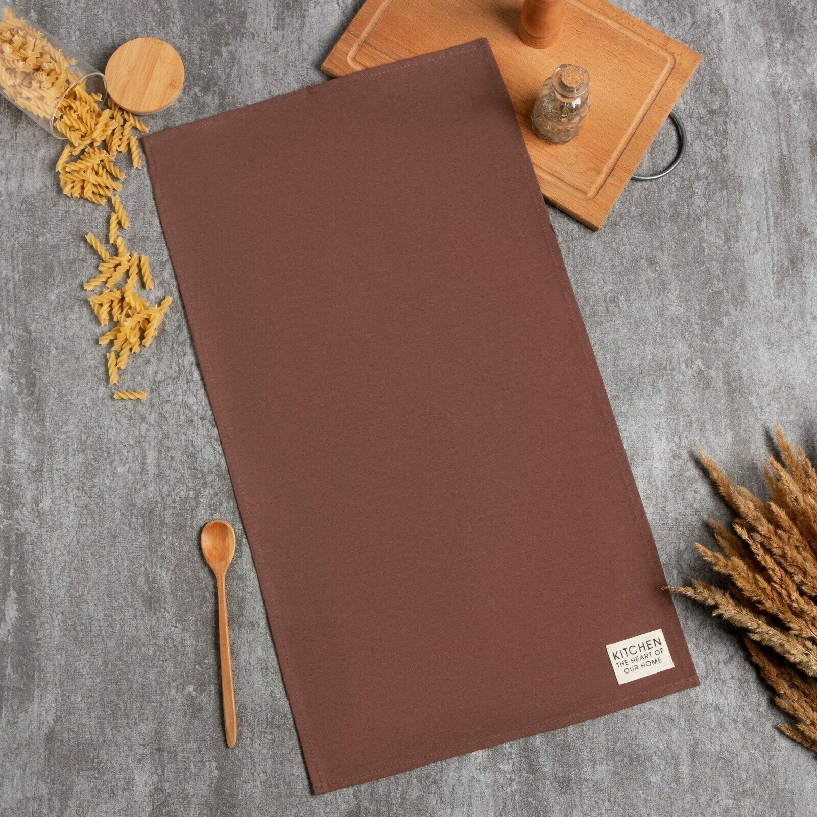 Полотенце Этель Kitchen 40х73 см, цвет: коричневый, 100% хлопок, саржа 220 г/м2 - фотография № 1