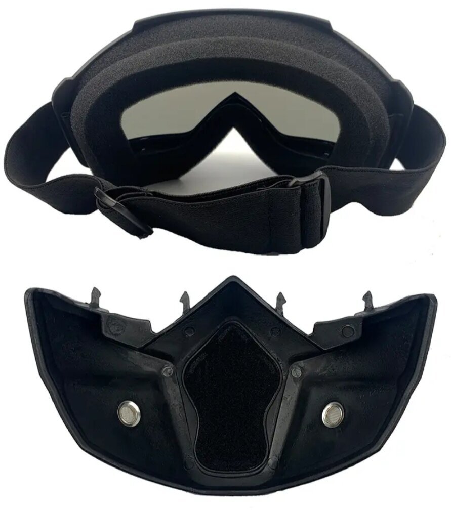 Очки-маска для езды на мототехнике, разборные, Защитные мото очки для спорта, велосипеда, езды на мотоцикле, визор цветной, цвет черный