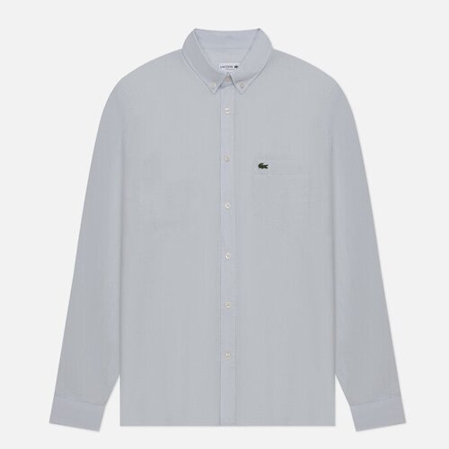 Мужская рубашка Lacoste Linen Regular Fit голубой, Размер 43