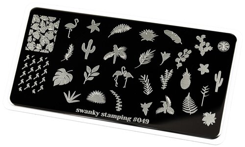 Swanky Stamping пластина 049 12 х 6 см серебристый