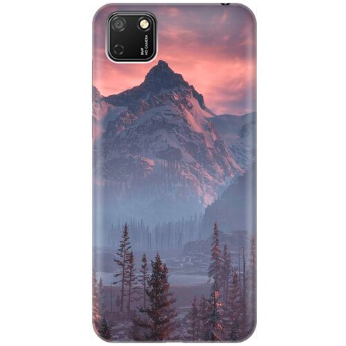 фото Re:pa накладка transparent для huawei y5p / honor 9s с принтом "лес, горы, зарево"