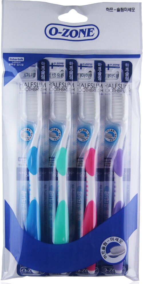 Зубная щетка O-ZONE HALF SLIM TOOTHBRUSH классическая(4 шт.)