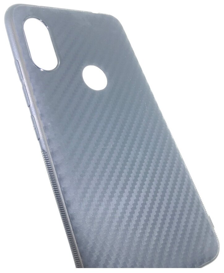 Чехол для Xiaomi Redmi Note 6 Накладка матовая карбон 1 мм