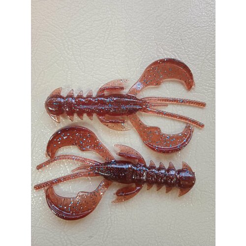 Силиконовая приманка мягкая Рак (Yabby) 40 мм, Бордовый (Vine), 10 шт. уп.