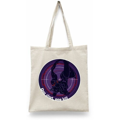 фото Сумка-шоппер унисекс каждому своё "overwatch/овервотч" черная