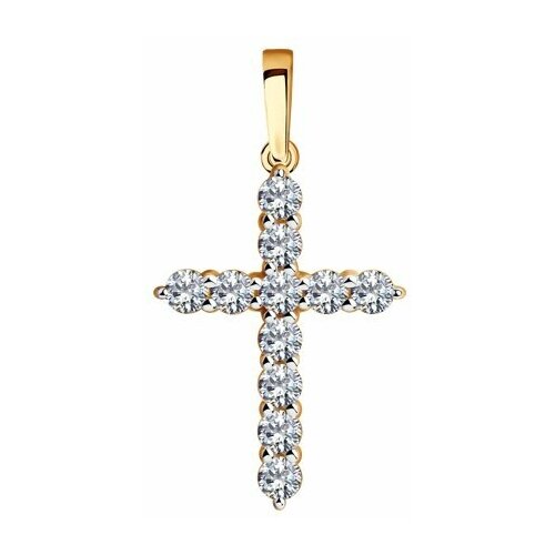 фото Подвеска diamant online, золото, 585 проба, фианит