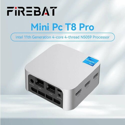 Мини-ПК FIREBAT T8 Pro (Intel 11 поколения Celeron N5095, 8 Гб ОЗУ, 256 ГБ SSD, WIFI5, BT4.2)