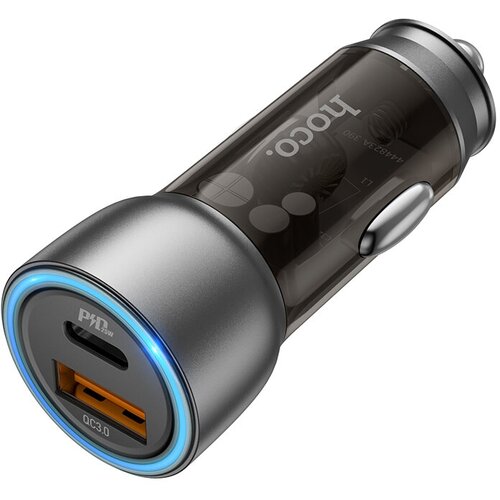 АЗУ, 1 USB QC3.0+1 PD 25W (NZ8), HOCO, коричневый автомобильное зарядное устройство азу hoco nz8 qc 3 0 usb type c pd 3 а коричневый